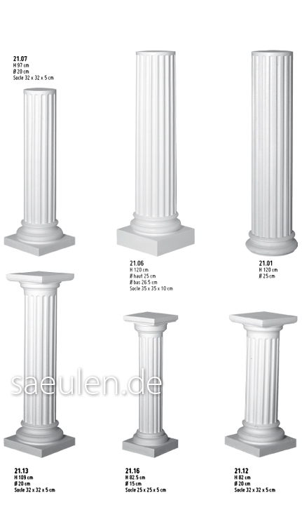 Betonsäulen mit Kapitell und Sockel Säulen Dekoration für Haus